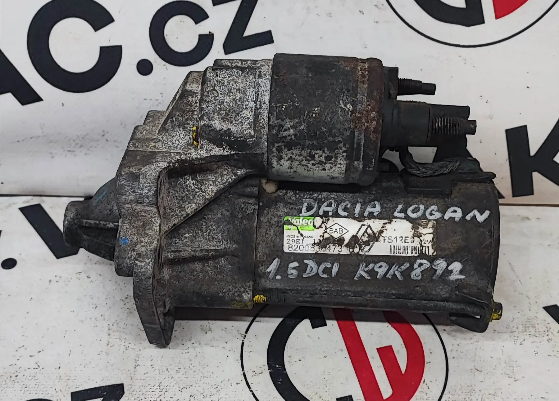 Startér 1.5 DCI, K9K892 – Dacia Logan ( LS ) 2004 - 2012