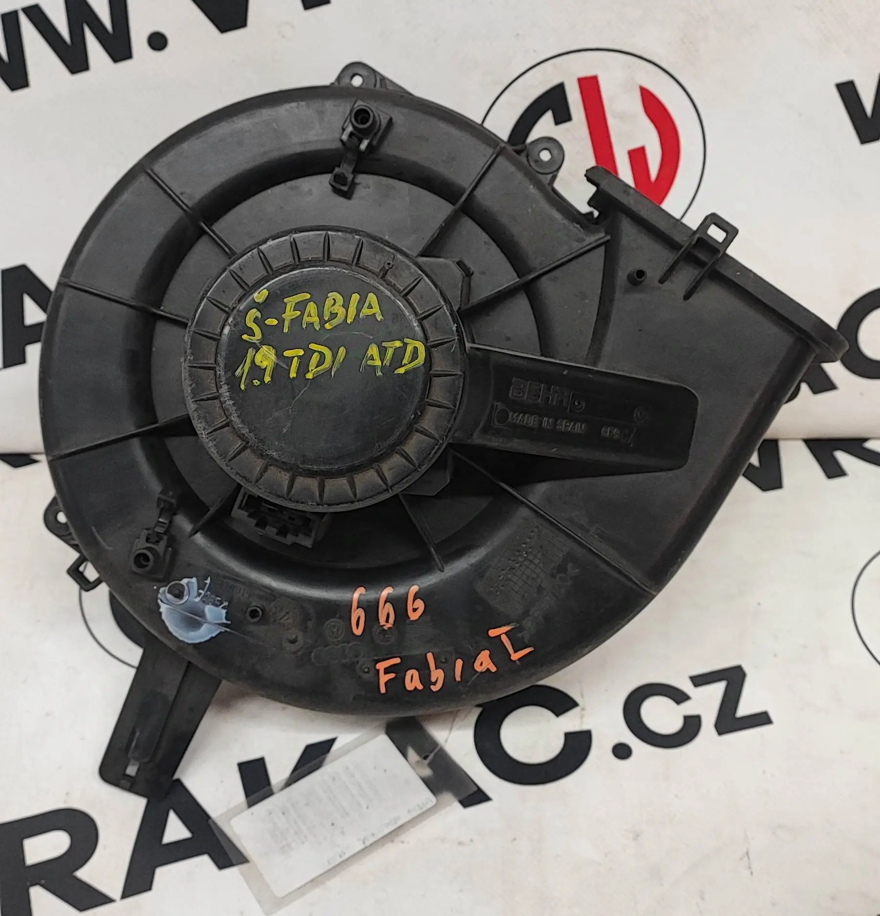 Ventilátor topení 1.9 TDI, ATD – Škoda Fabia I 1999-2008