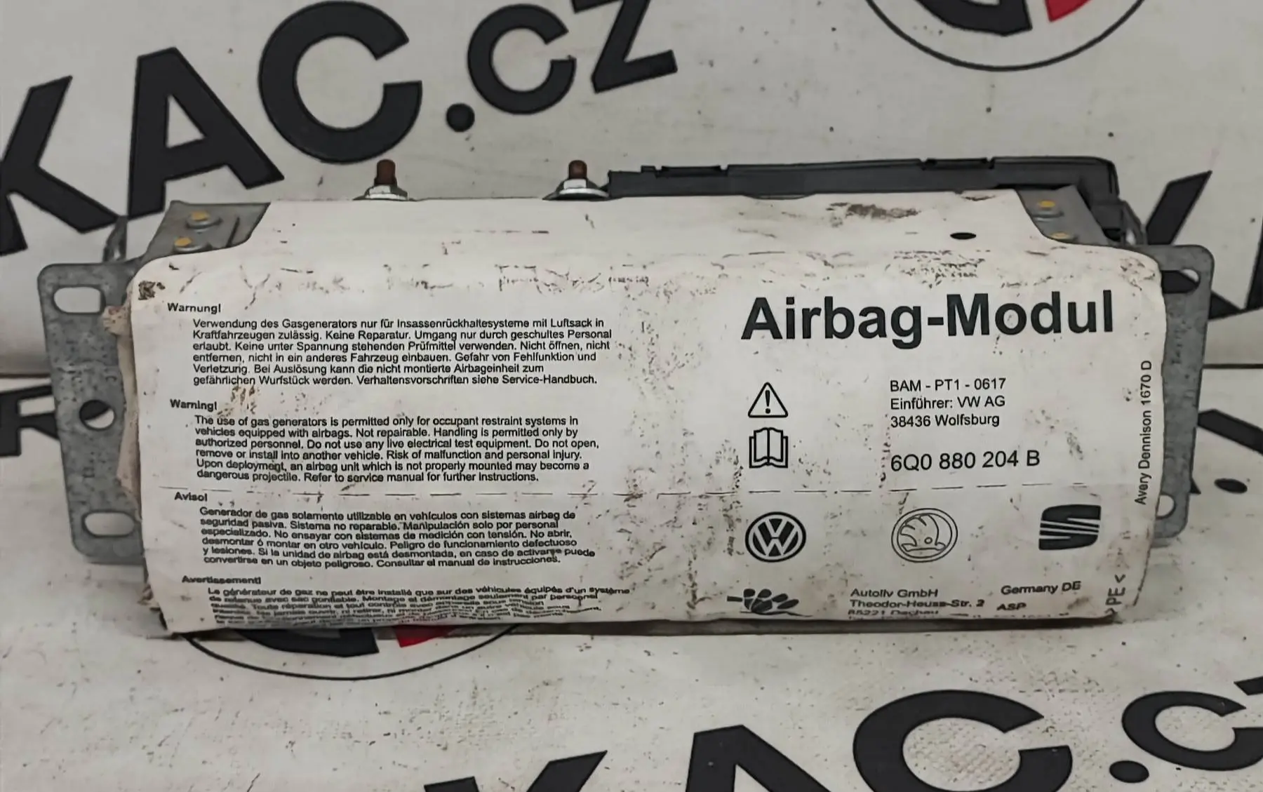 Airbag spolujezdce – Škoda Fabia I 1999-2008