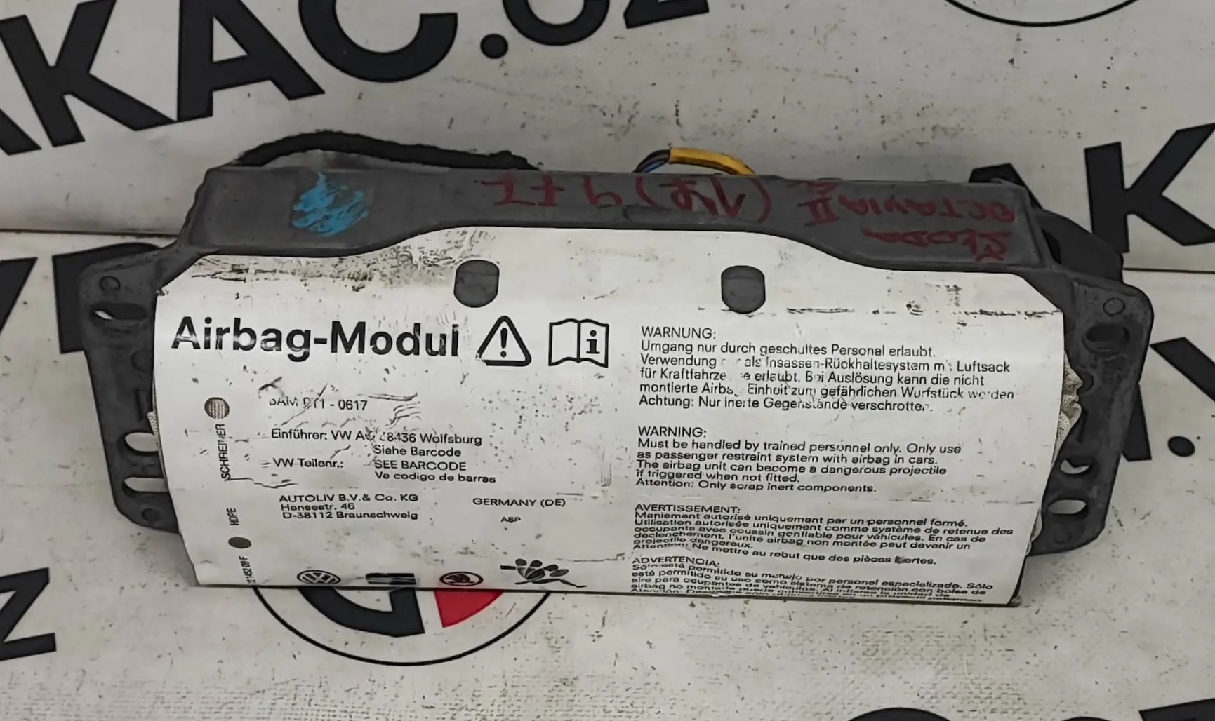 Airbag spolujezdce – Škoda Octavia II 2004-2008