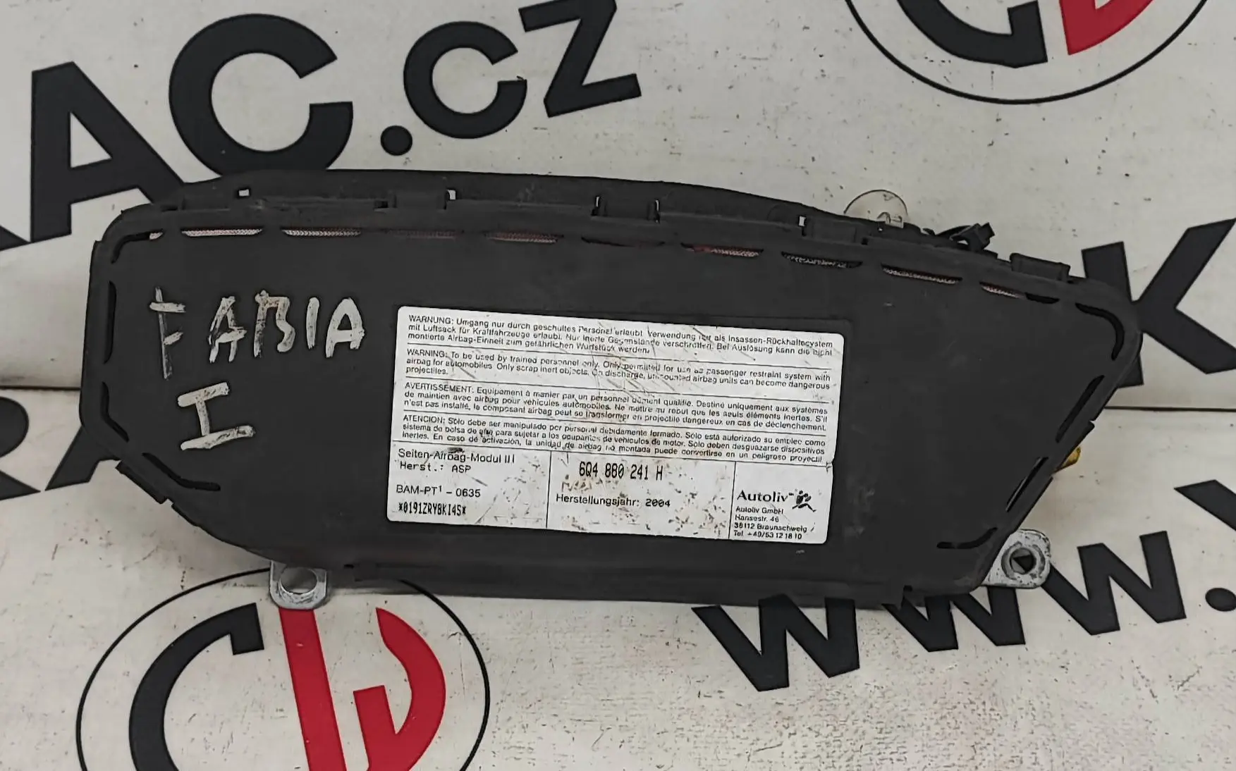 Airbag LP sedadla – Škoda Fabia I 1999-2008