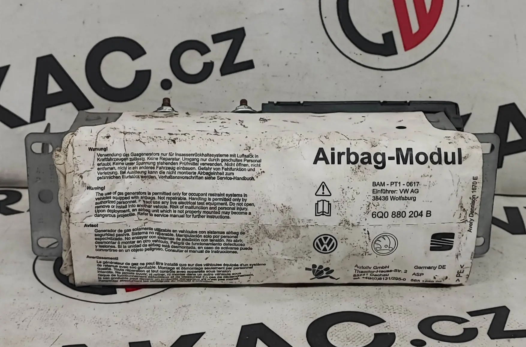 Airbag spolujezdce – Škoda Fabia I 1999-2008