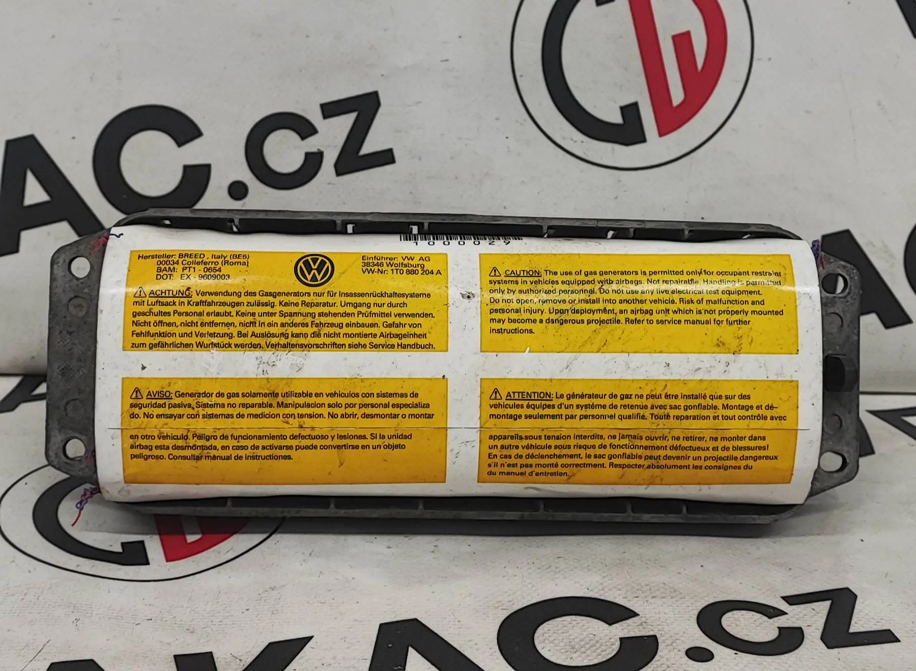 Airbag spolujezdce – Volkswagen Touran 1T1 2003-2006