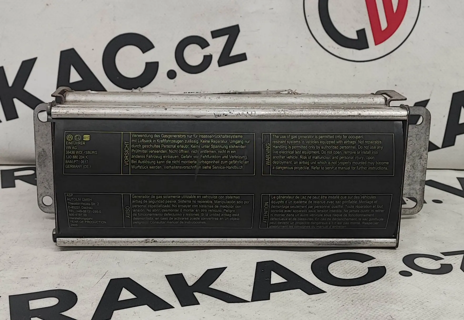 Airbag spolujezdce (1J0880204K) – Škoda Octavia I 2000-2010