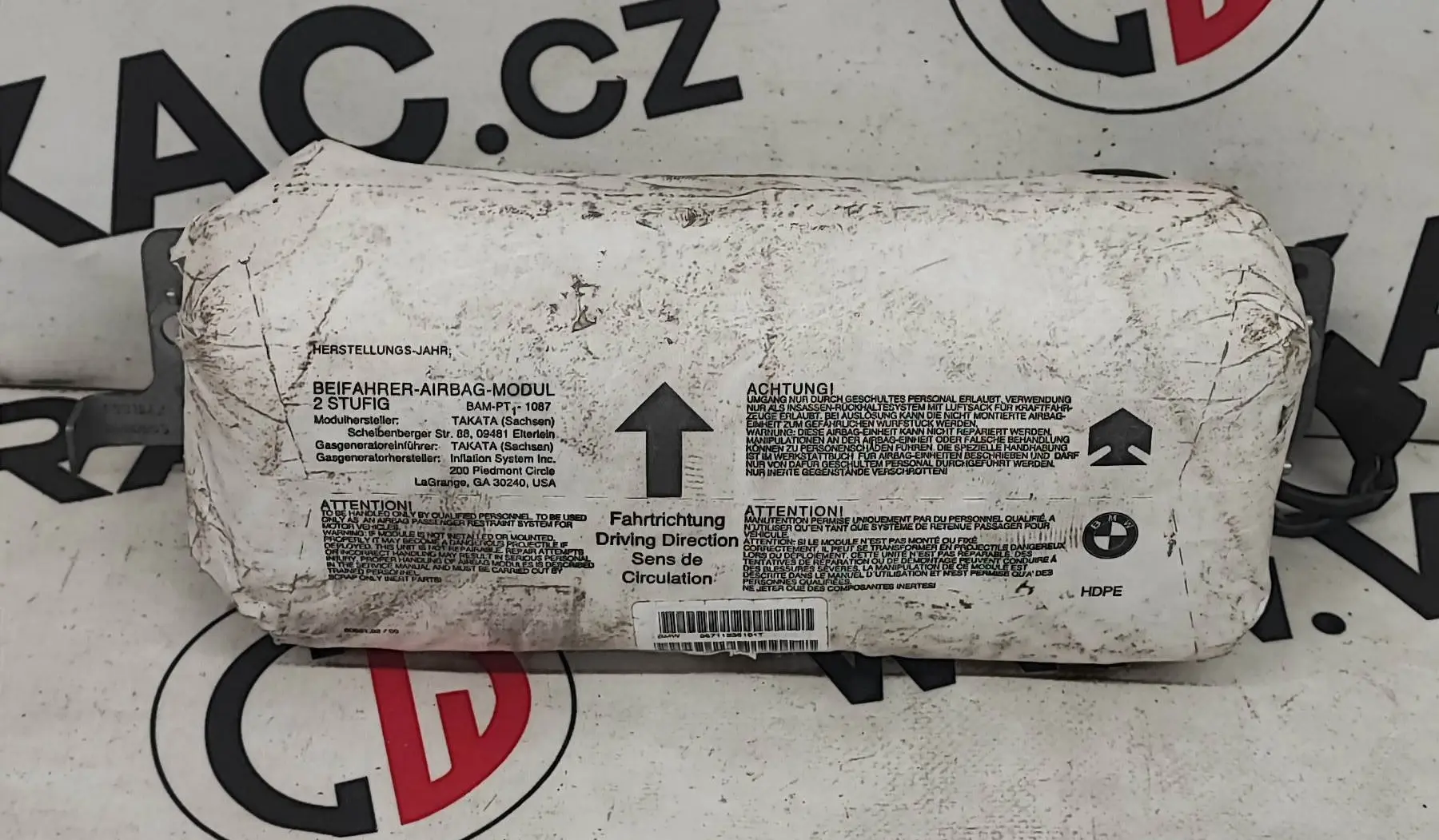 Airbag spolujezdce – BMW 3 E46 1998-2005
