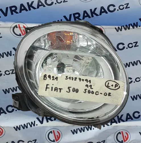 Světlomet pravý přední – Fiat 500 2007- současnost
