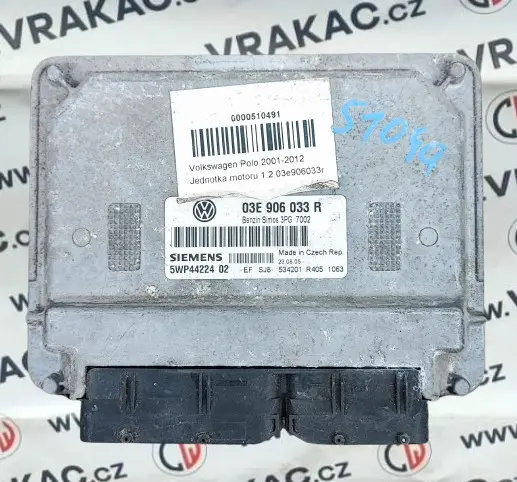 Řídící jednotka motoru (03E906033R) – Volkswagen Polo 2001-2012