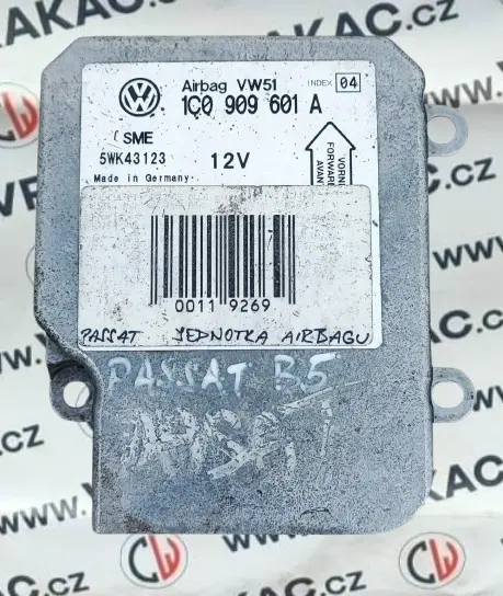 Řídící jednotka airbagu (1C0909601A) – Volkswagen Passat B5 1996-2000