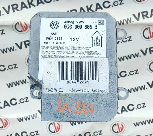 Řídící jednotka airbagu (6Q0909605B) – Škoda Fabia I 1999-2008