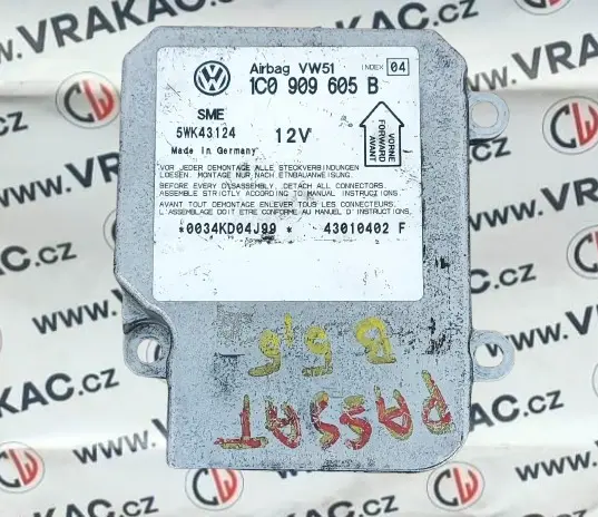 Řídící jednotka airbagu – Volkswagen Passat B5.5 2000-2005