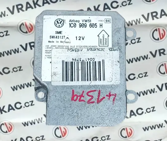 Řídící jednotka airbagu (1C0909605H) – Škoda Superb 2001-2008