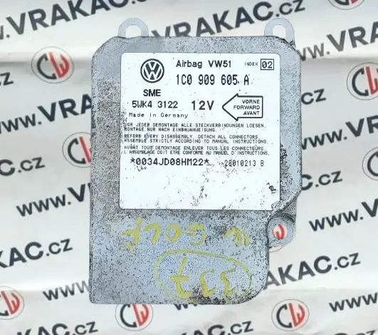 Řídící jednotka airbagu (1C0909605A) – Volkswagen Golf IV 1998-2005