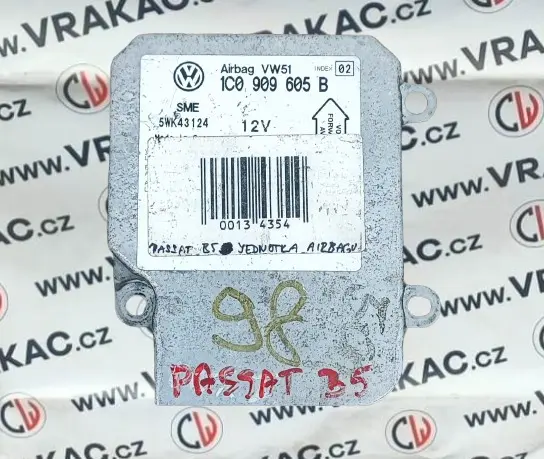 Řídící jednotka airbagu – Volkswagen Passat B5 1996-2000