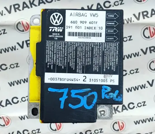 Řídící jednotka airbagu (6Q0909601F) – Volkswagen Polo 2001-2012