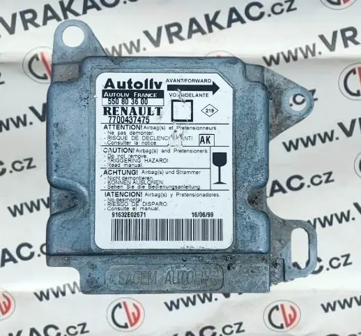 Řídící jednotka airbagu – Renault Megane 1995-2003