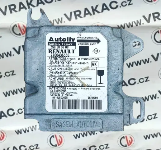 Řídící jednotka airbagu (7700436556) – Renault Scenic 1996-2001