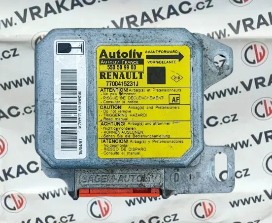 Řídící jednotka airbagu – Renault Scenic 1996-2001