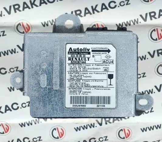 Řídící jednotka airbagu (8200367444) – Renault Megane II 2002-2008