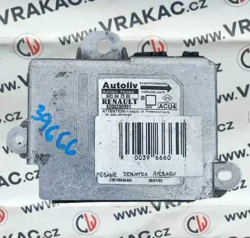 Řídící jednotka airbagu (8200280991) – Renault Megane II 2002-2008