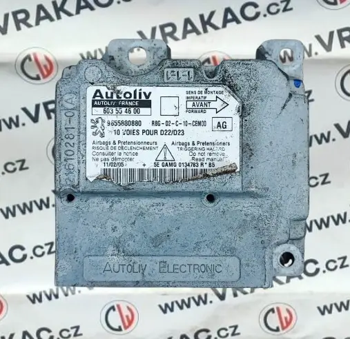 Řídící jednotka airbagu (9655880880) – Peugeot 407 2004-2010