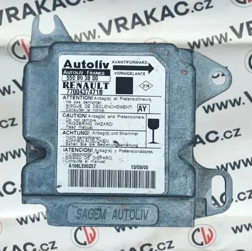 Řídící jednotka airbagu – Renault Scenic 1996-2001