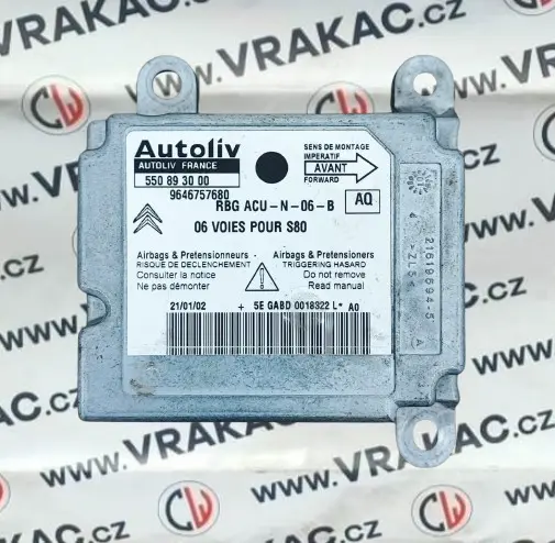 Řídící jednotka airbagu (9646757680) – Citroen Saxo 1998-2004