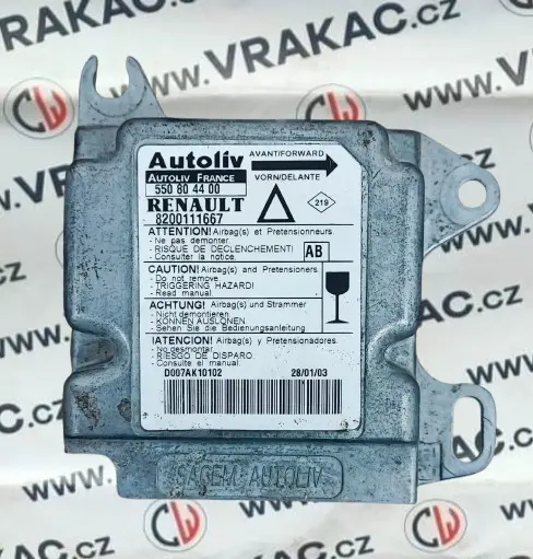 Řídící jednotka airbagu – Renault Laguna 1993-2001