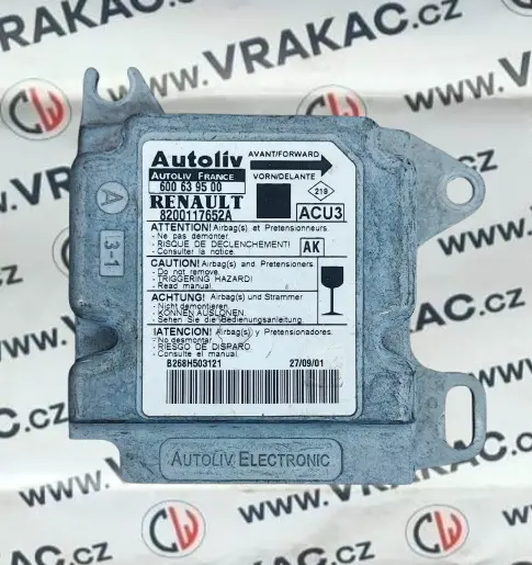 Řídící jednotka airbagu (8200117652A) – Renault Scenic 1999-2003