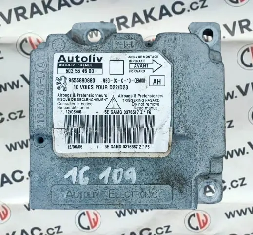 Řídící jednotka airbagu (9655880880) – Peugeot 407 2004-2010