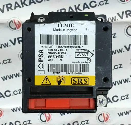 Řídící jednotka airbagu (9647794180) – Citroen C3 2002-2008