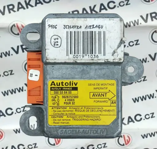 Řídící jednotka airbagu (9628757680) – Peugeot 106 1996-2003