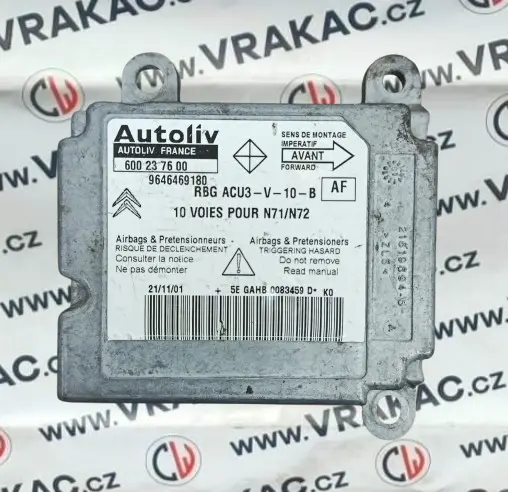 Řídící jednotka airbagu (9646469180) – Citroen Xsara 2000-2005