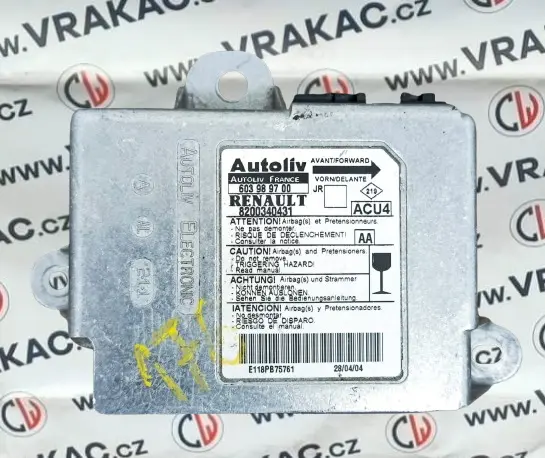 Řídící jednotka airbagu – Renault Scenic II 2003-2009