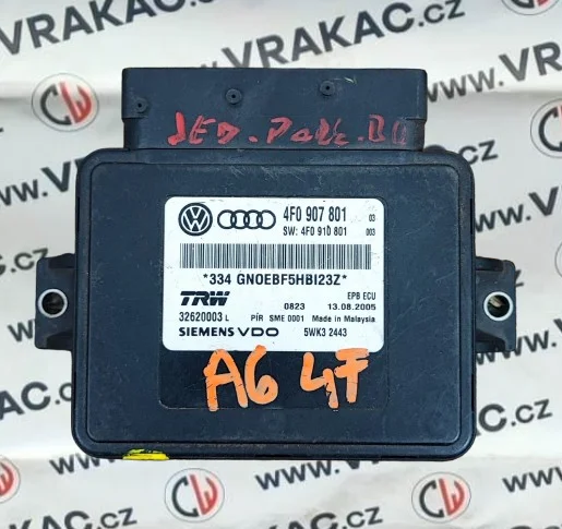 Řídicí jednotka parkovací brzdy (4F0907801) – Audi A6 2004-2011
